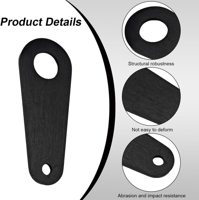 KVAEY Motorcycle Bell Hanger, Good Luck Riding Motor Hanger with Split Ring, Metal Biker Bell Hanger Fits for Most Bells (Black, Style B) - Image 3